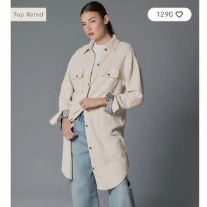 Anthropologie Pilcro cream duster shacked
